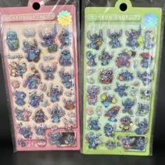 即発送！スティッチ　ウォーターシール　立体　水シール　2枚セット