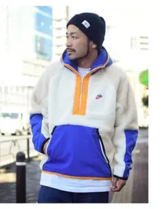 NIKE ハーフジップ ボアジャケット マルチカラー　短丈