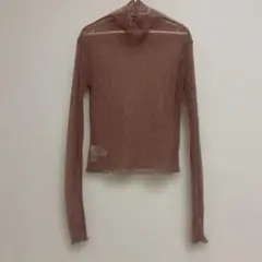 MEIEL CRISHUNANT ラメ入りピンク長袖トップスのサムネイル