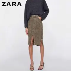 ZARA ザラ ヒョウ柄スカート タイトスカート ペンシルスカート