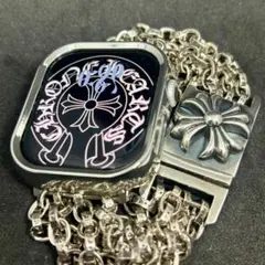 Apple Watch シルバーチェーン プラス S1/S2　メタルバンド 刻印