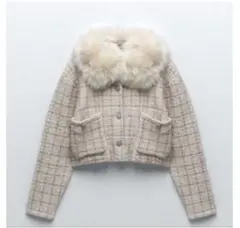 ZARA MIXツイードジャケット　カーディガン