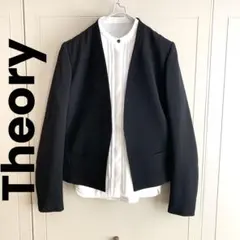美品❗️Theory セオリー CLEAN BLAZER ノーカラージャケット