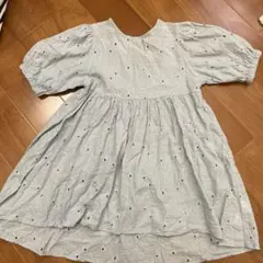 coca コカ ライトブルー 刺繍レース 半袖ブラウスのサムネイル