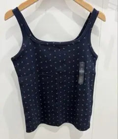 【新品】UNIQLO ポインテールタンクトップ ネイビー キャミソール　インナーのサムネイル