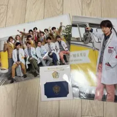 嵐のワクワク学校　クリアファイル、ピンバッジ学生証セット