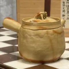 常滑焼 伊奈長三 (1841〜1924） 獅子摘横手急須 - メルカリ