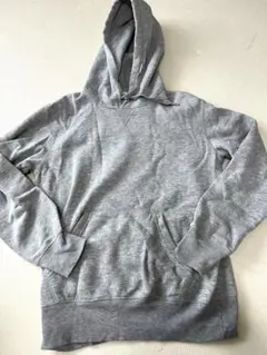 GU グレー フード付きパーカー 裏起毛　Sサイズ