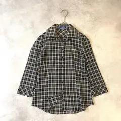BURBERRY BLUE LABEL 極美品　チェック七分袖ブラウス　フレア