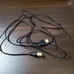 極細ケーブル　USB A-B　2メートル 黒