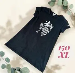［人気！］Stussy✖️champion ワンピース 半袖　XL/150 黒のサムネイル