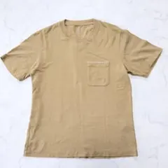綿100★ コラボ★ ユニクロ×JWアンダーソン ポケットTシャツ S ベージュ