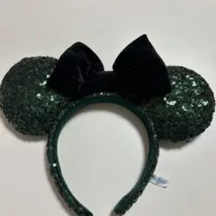 ダークグリーン ミッキー耳カチューシャ