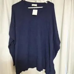 earth music & ecology ネイビー長袖セーター F