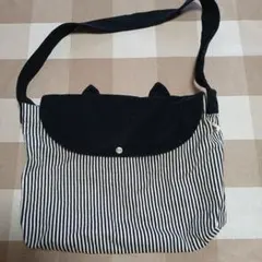 ストライプショルダーバッグフェリシモ猫部