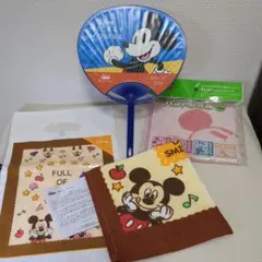 未使用品！！ミッキーマウス タオル&ミニ扇子セット