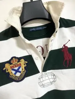 Ralph Lauren ラグビーシャツ グリーンとホワイト