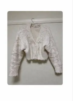 ナイスクラップ ホワイトカーディガンとネイビーセーターセット