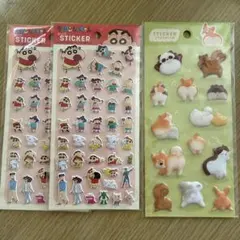国内正規品⭐︎クレヨンしんちゃん ましゅまろシール　ぷくぷく動物おしり柄ステッカー