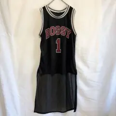 ★ナンバリング　メッシュ素材ノースリーブワンピース ビッグ　バスケ　レイヤードのサムネイル