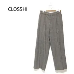 クロッシー カジュアルタックパンツ チェック柄 M ウエストバックゴム