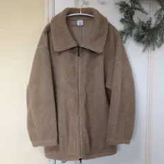 TRIANTAN ベージュ フリースジャケット L　キャメル　ベージュ