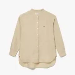 ラコステ　リネンスタンドカラーシャツ　ベージュのサムネイル