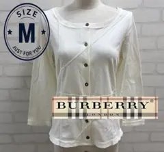 ★美品★ BURBERRY LONDON 長袖 カーディガン ホワイト Mのサムネイル