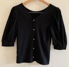 半袖　トップス　Mサイズ ブラック　 カットソー