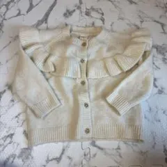 H&M フリル付きカーディガン 80