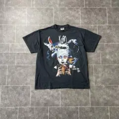 KORN コーン バンドTシャツ 黒 XL 弱フェード 両面プリント ホラーT