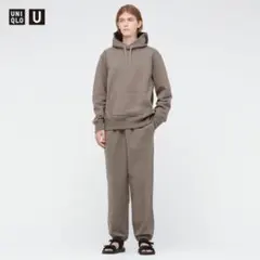 UNIQLO U ユニクロユー ワイドフィットスウェットプルパーカー　カーキ　L