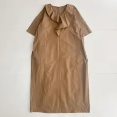 L'Or ロル ペンシルラップワンピース ロングワンピース キャメル 半袖