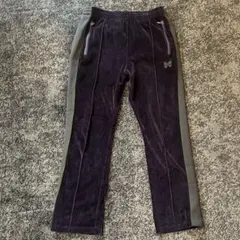 needles 直営店限定 ベロア トラックパンツ レオパード ブラック S