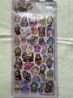 【大人気】LABUBU ラブブ らぶぶボンボンドロップ 立体シール うるちゅる