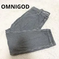 OMNIGOD ヒッコリーストライプ ワークパンツ ベイカーパンツ 日本製 Mのサムネイル