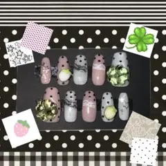 ウィッシュコア ドット クローバー ネイルチップ