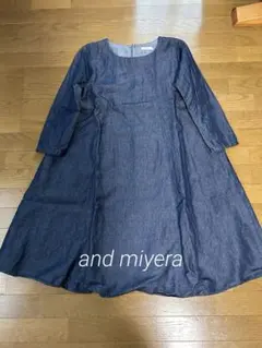 and miyera Aラインジーンズワンピース