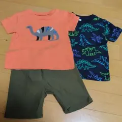 シャツ＆ズボン　恐竜柄　サイズ80