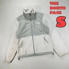 【the north face】フリース　ワンポイント刺繍　グレー　レディースS
