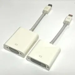 純正 Mini DisplayPort to DVI/VGAアダプタ 2種セット