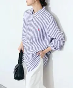 極美品】ポロラルフローレン☆中村アンさん着用☆ストライプリネン