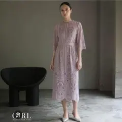 GIRL　パーティードレス　総レース　結婚式　お呼ばれ　Lサイズ