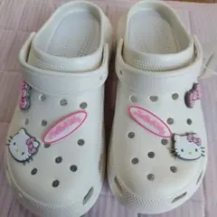 サンリオ ハローキティ　厚底EVA 2wayサンダル ホワイトLサイズ
