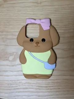 iPhone15PRO MAX対応 犬型シリコンケース