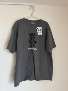 GIORDANO パンダTシャツ グレー