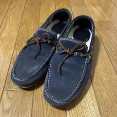 00s ネイビー スエード モカシンシューズ デッキシューズ ローファー