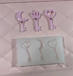 UVレジン用 シリコンモールド　鍵3種類