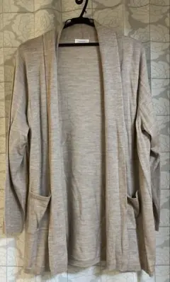 大きいサイズ　カーディガン　LLサイズ ベージュ　グレー