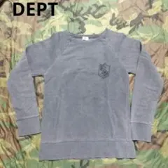 デプトオリジナル バイオウォッシュ ワンポイント ラグランスウェット